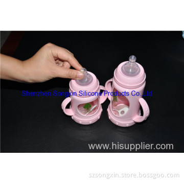 150ml/240ml glass High Borosilicate Baby Feeding Bottle With Liquid Nipple And Pp Handle 